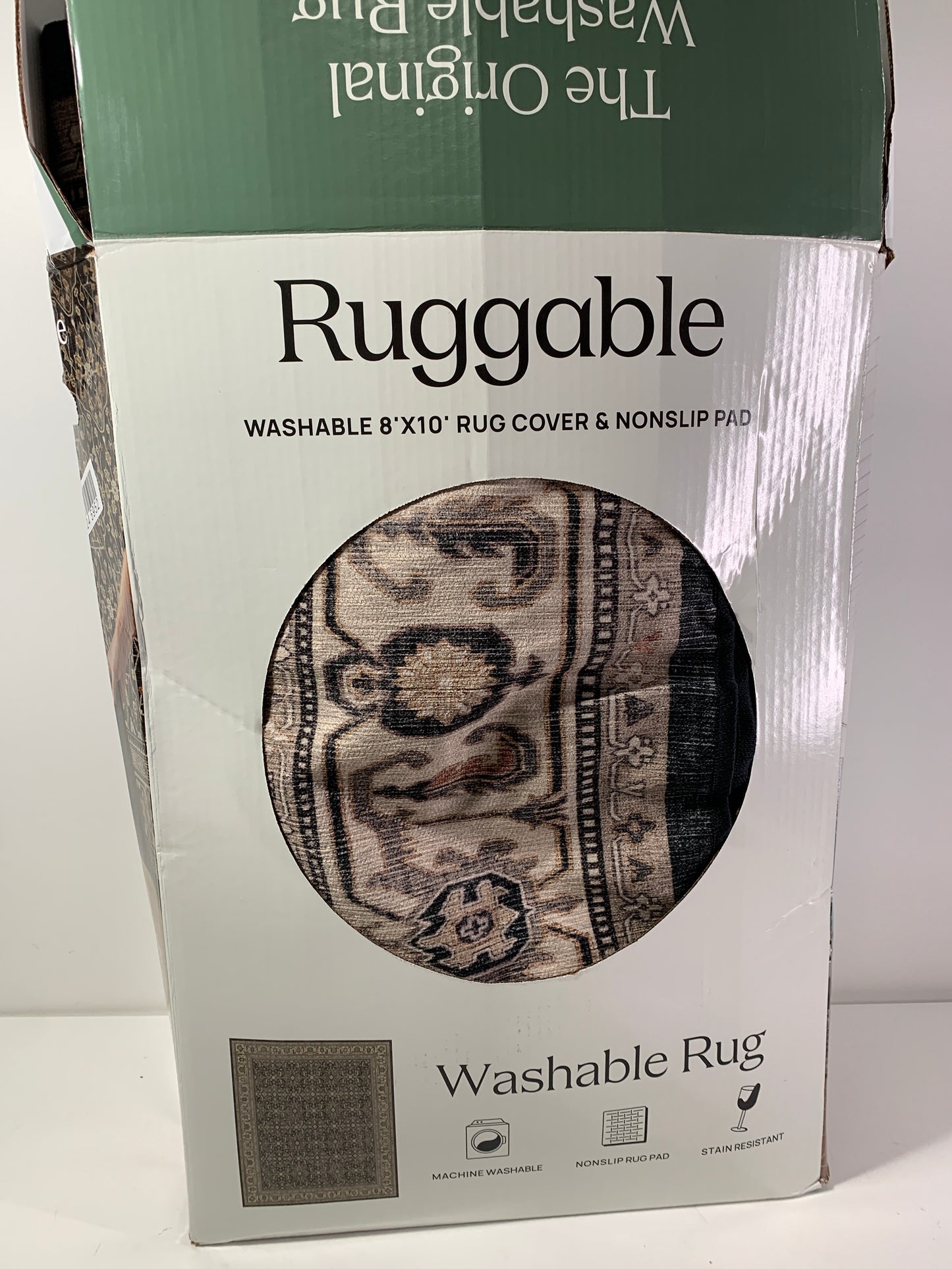 Ruggable Washable 8' x 10' Rug Cover & Nonslip Pad