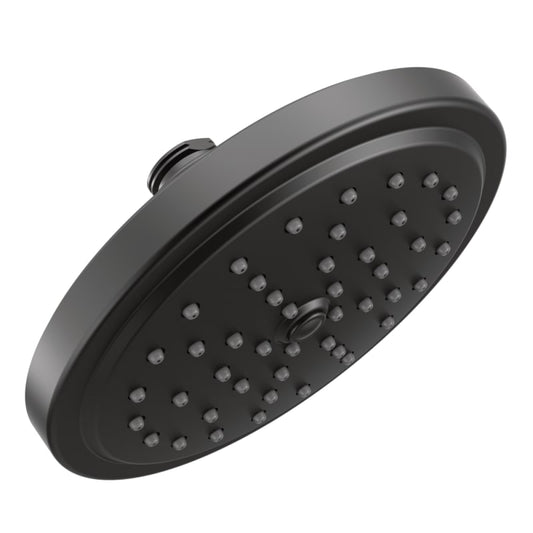 Moen S176BL Single Function Shower Head with Immersion Rainshower Technology, 7-Inch Diameter, Matte Black