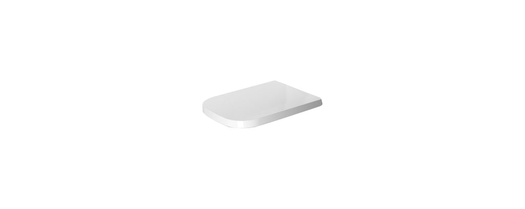 Duravit ME by Starck Elongated Toilet Seat White High Gloss, Slow Closing, Stainless Steel Hinges
