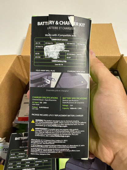 Lot of 29 - Digipower - Digital Camera Battery & Charger Kit, Replacement for Canon LP-E17