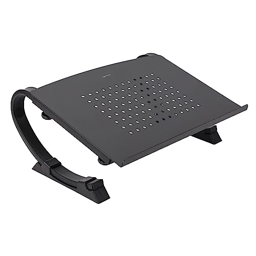 Amazon Basics Adjustable Laptop Stand Riser, for Monitors and Laptops up to 22 Pounds, Black