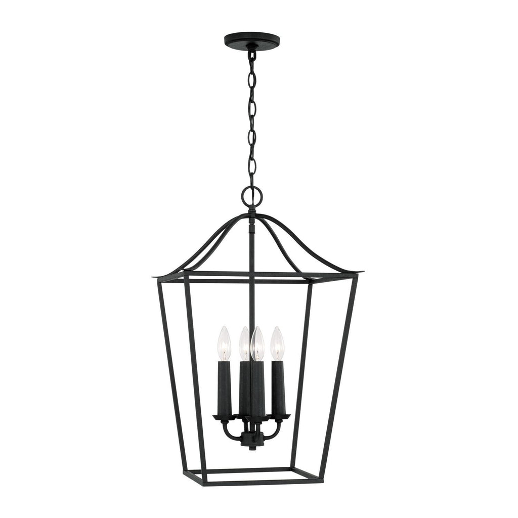 4 Light Foyer-25.5 Inches Tall and 15.75 Inches Wide-Black Iron Finish Capital Lighting 550641Bi