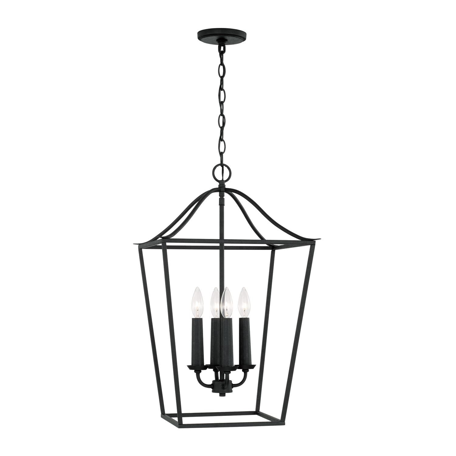 4 Light Foyer-25.5 Inches Tall and 15.75 Inches Wide-Black Iron Finish Capital Lighting 550641Bi