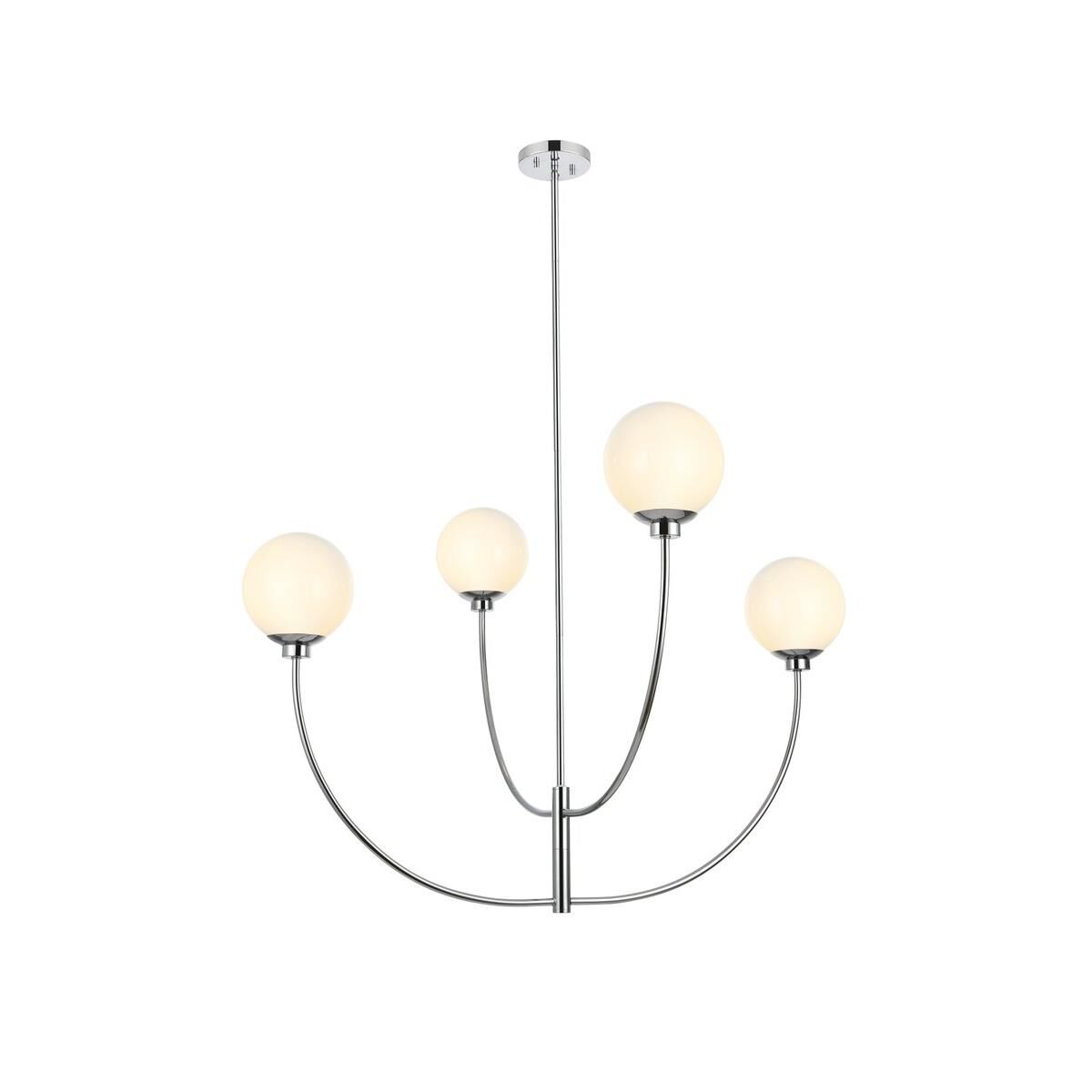 Elegant Lighting Nyomi 42 Inch 4 Light Chandelier Nyomi - LD814D42C - Modern Contemporary