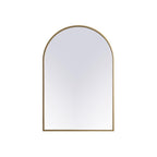 Elegant Decor Metal Frame Arch Mirror 24x36 Inch in Brass - *Home Decor & Curtains