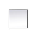 Elegant Lighting MR42424 Eternity 24" W X 24" H Transitional Square Framed Bathroom Wall Mirror Black