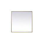 Elegant Decor - Metal Frame Square Mirror 30 Inch - Brass