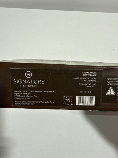 Signature Hardware 948938 60" Stretchable Hand Shower Hose Matte Black