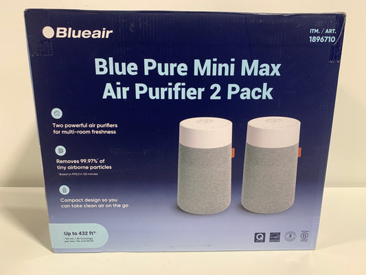 Blueair Pure Mini Max Air Purifier, 2-pack
