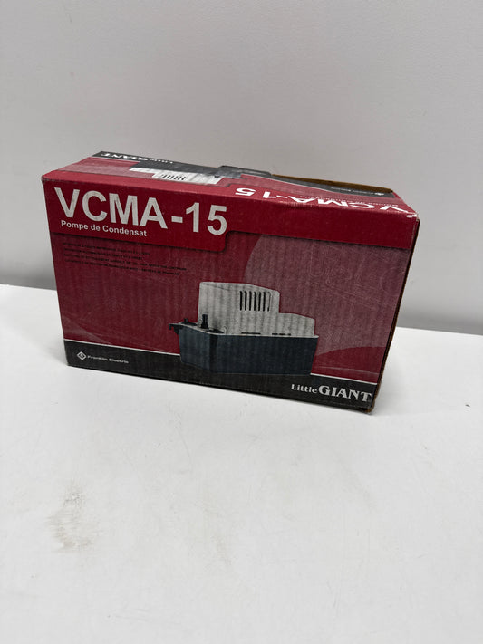Little Giant VCMA-15ULS 115 Volt, 65 GPH, 1/50 HP Automatic Condensate Removal Pump for HVAC/Refrigeration Systems/Dehumidifiers with Overflow Detection Switch and 6-Foot Cord, White/Black, 554405