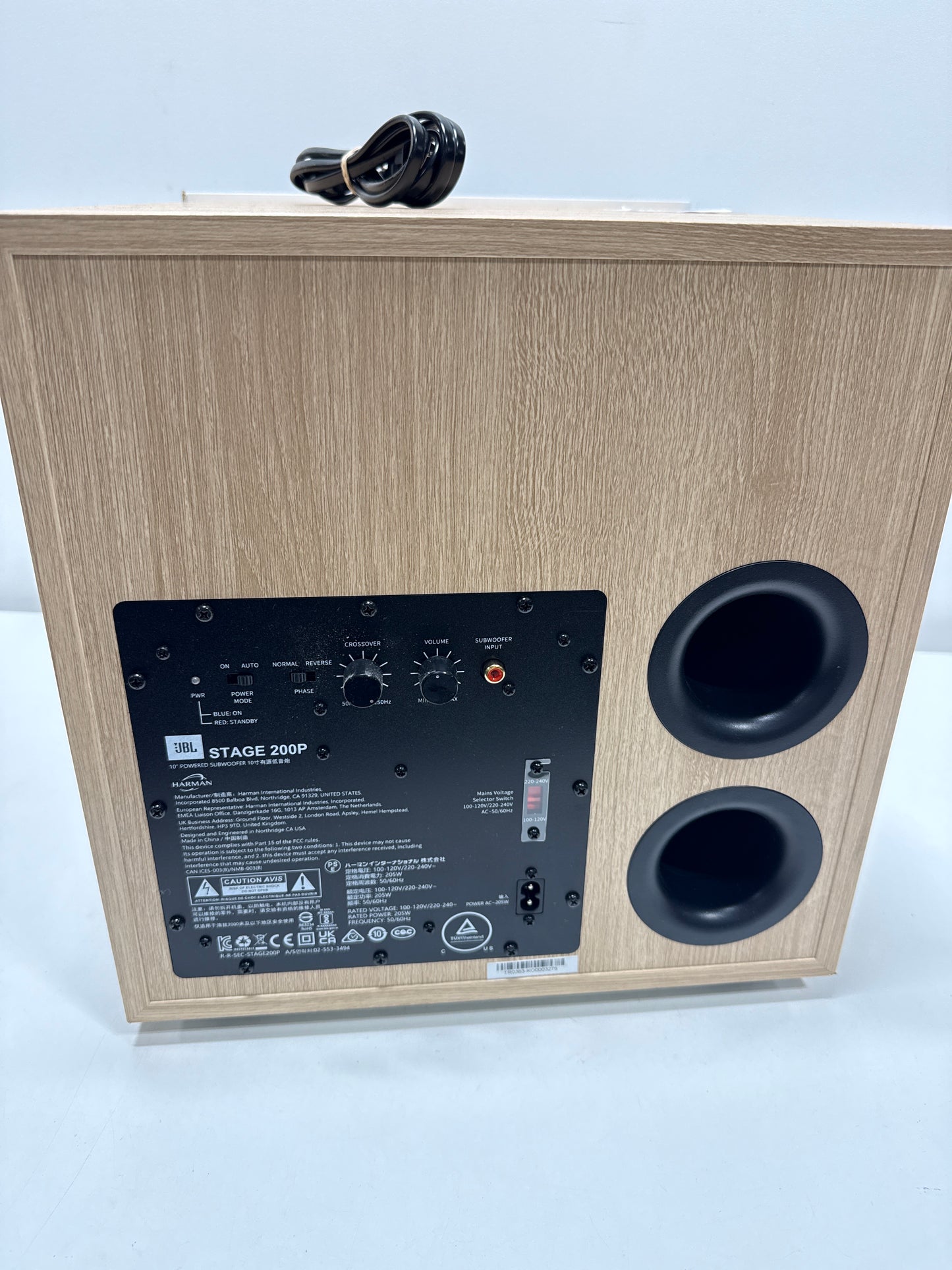 Used JBL - Stage 200P 10-Inch Powered Subwoofer - Latte