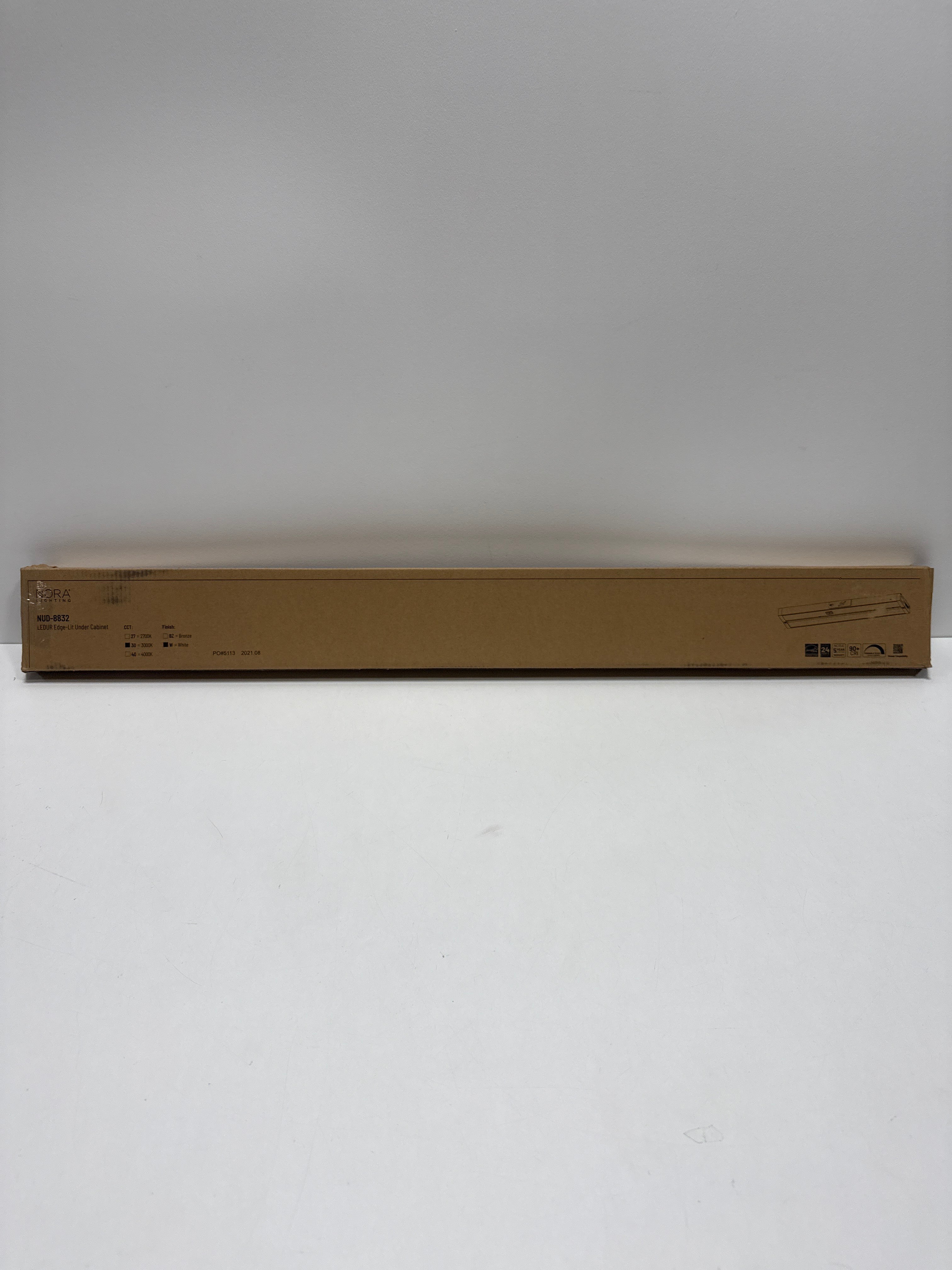 Nora Lighting NUD-8832/30WH Undercabinet LED Light Fixture, 16-Watt 120-Volt, 3000K, 32-Inch, White