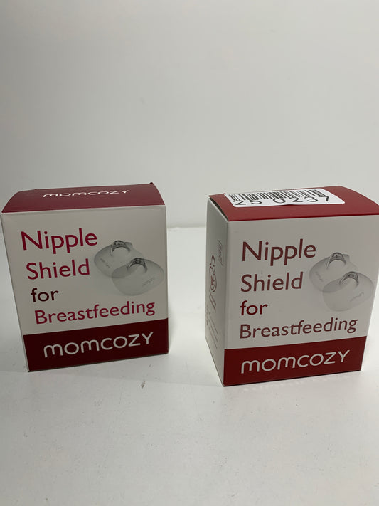 2 Momcozy Contact Nipple Shields, 100% Food-Grade Silicone for Breastfeeding Difficulties, Ultra-Thin & Super-Soft, Made Without BPA/BPS, Include Carry Case (24mm)