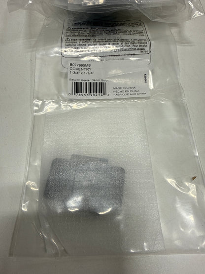 5 x Belwith Keeler B077995 Coventry 1-3/4" Wide Romanesque Knob Backplate Matte Black