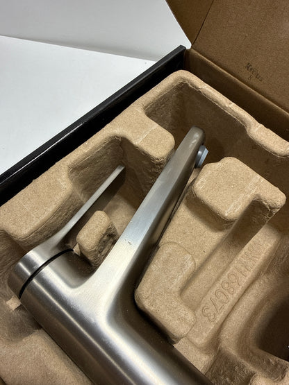 Scuff Indy Single Hole Single-Handle Basin Bathroom Faucet in Spot Free Stainless Steel