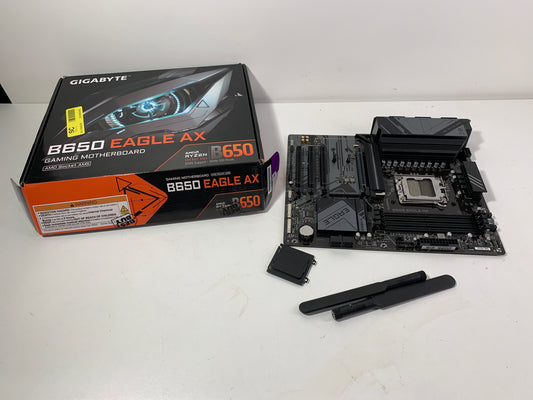 See Desc GIGABYTE - B650 EAGLE AX (Socket AM5) AMD B650 ATX DDR5 Wi-Fi 6E Motherboard - Black