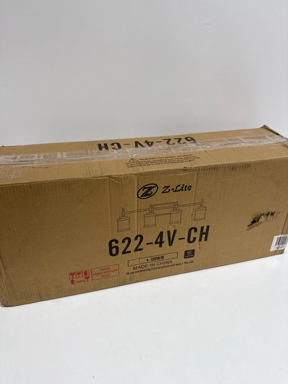 Z-Lite 622-4V-CH Cadoc 4 Light 31.5 Inch Chrome Bath Vanity Light Wall Light