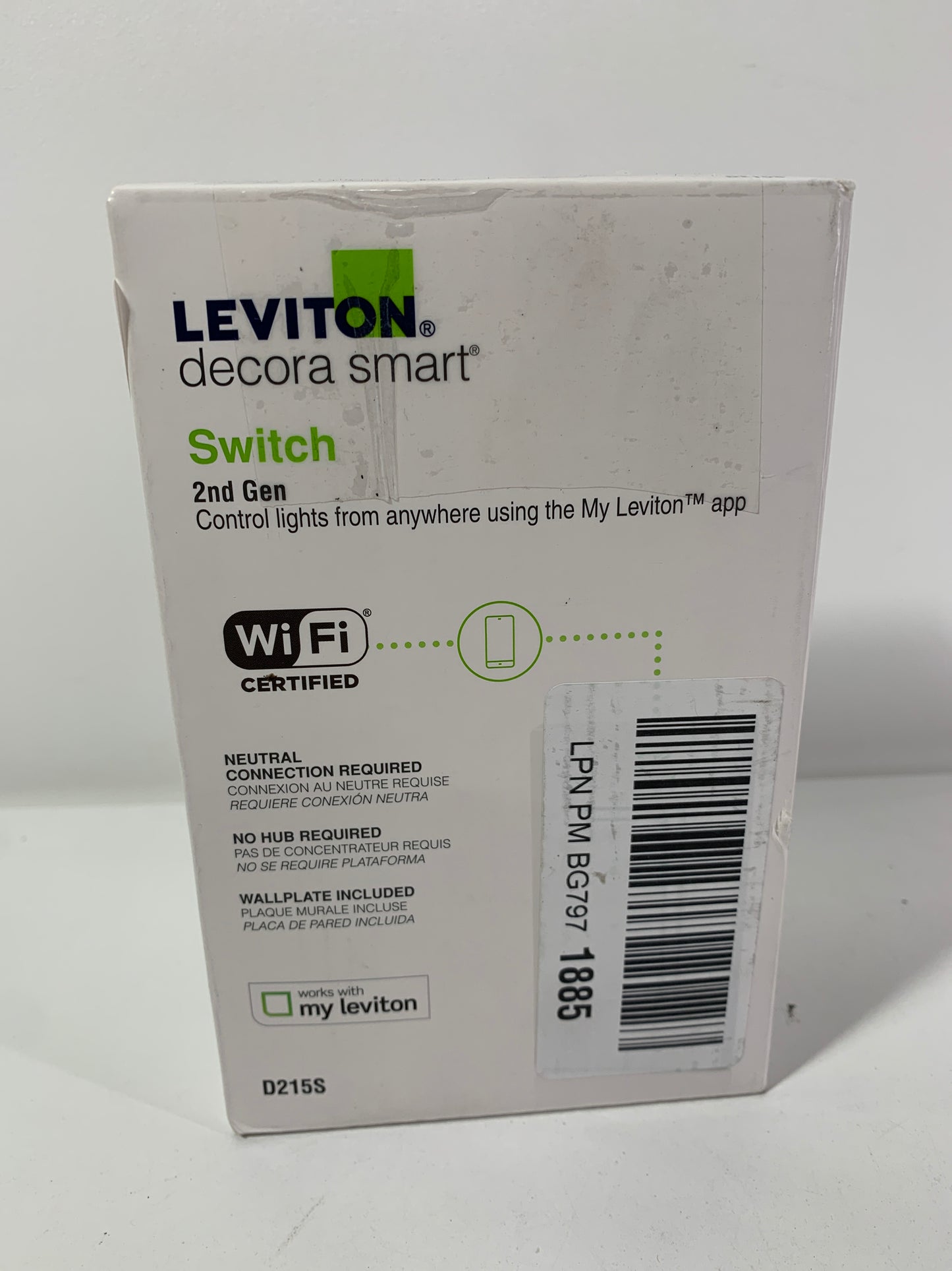 Leviton D215S-2RW Decora Smart Wi-Fi S (2nd Gen) Works with Hey Google Alexa Apple HomeKit/Siri and Anywhere Companions