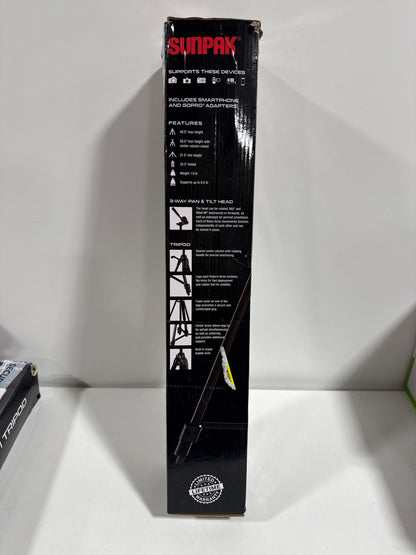 Sunpak - PlatinumPlus 5858D 58" Tripod - Black