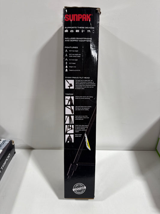 Sunpak - PlatinumPlus 5858D 58" Tripod - Black