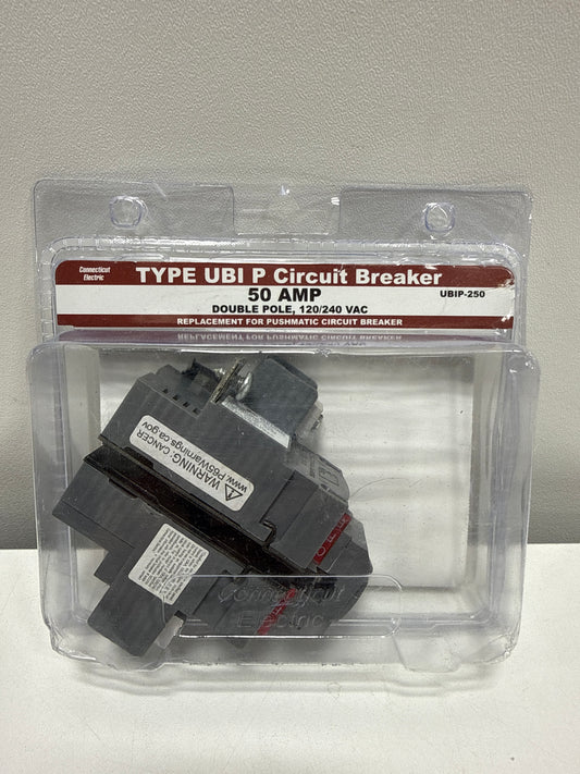 Connecticut Electric VPKUBIP250 50 Amp Double Pole Pushmatic Circuit Breaker
