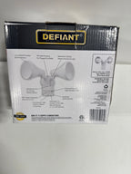 Defiant PAR 180-Degree White Motion Activated Wired Outdoor 2-Head Dusk-to-Dawn Security Flood Light