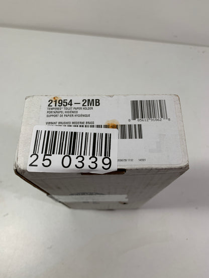 Kohler K-21954 Tempered Wall Mounted Pivoting Toilet Paper Holder Vibrant Brushed Moderne Brass