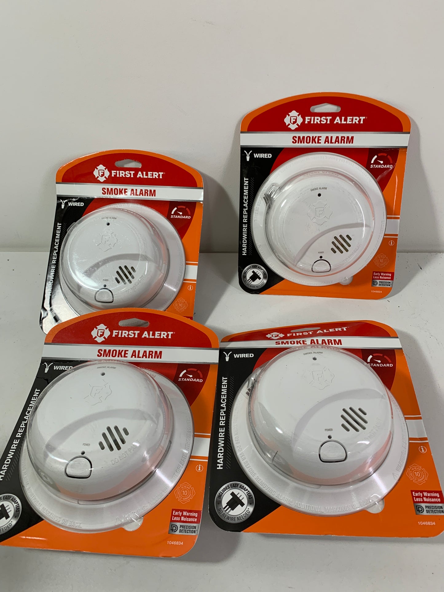 4 x First Alert Hard-Wired w/Battery Back-up Ionization Smoke Detector