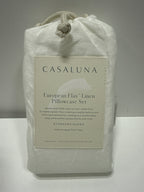 Standard 100% Linen Pillowcases White - Casaluna - *Bedding