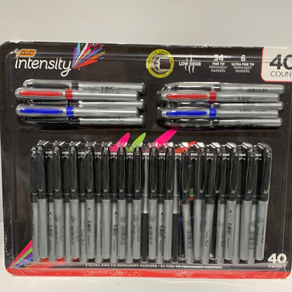 Lot BIC Intensity Paper Mate Sharpie Pen Sets Perminant Markers and Pens