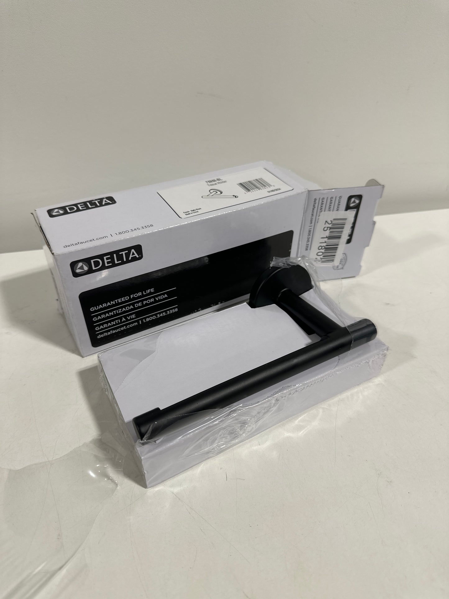 Delta 75950 Trinsic Single Bar Tissue Holder Matte Black