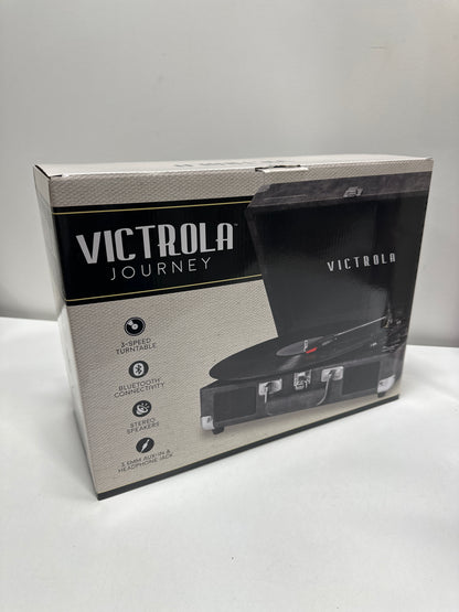 Victrola - Journey Bluetooth Suitcase Record Player with 3-speed Turntable - (Grey)