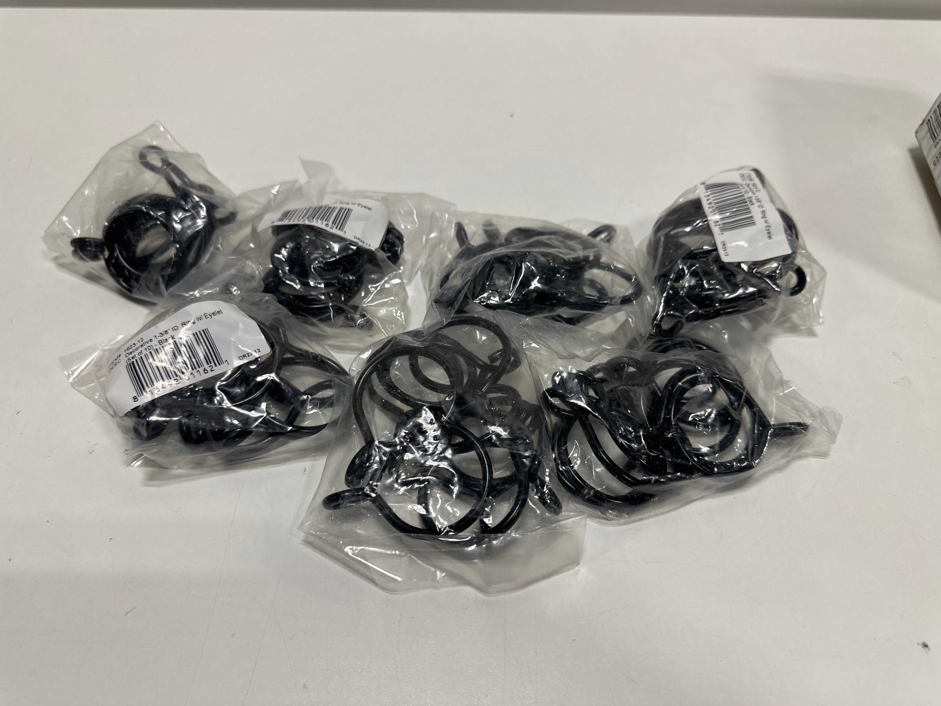 70 x Rod Desyne Black Nickel Curtain Rings