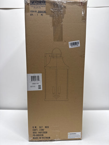 Capital Lighting Fixture Company Bradford 27 Inch Tall 4 Light Outdoor Wall Light Bradford - 946441BK