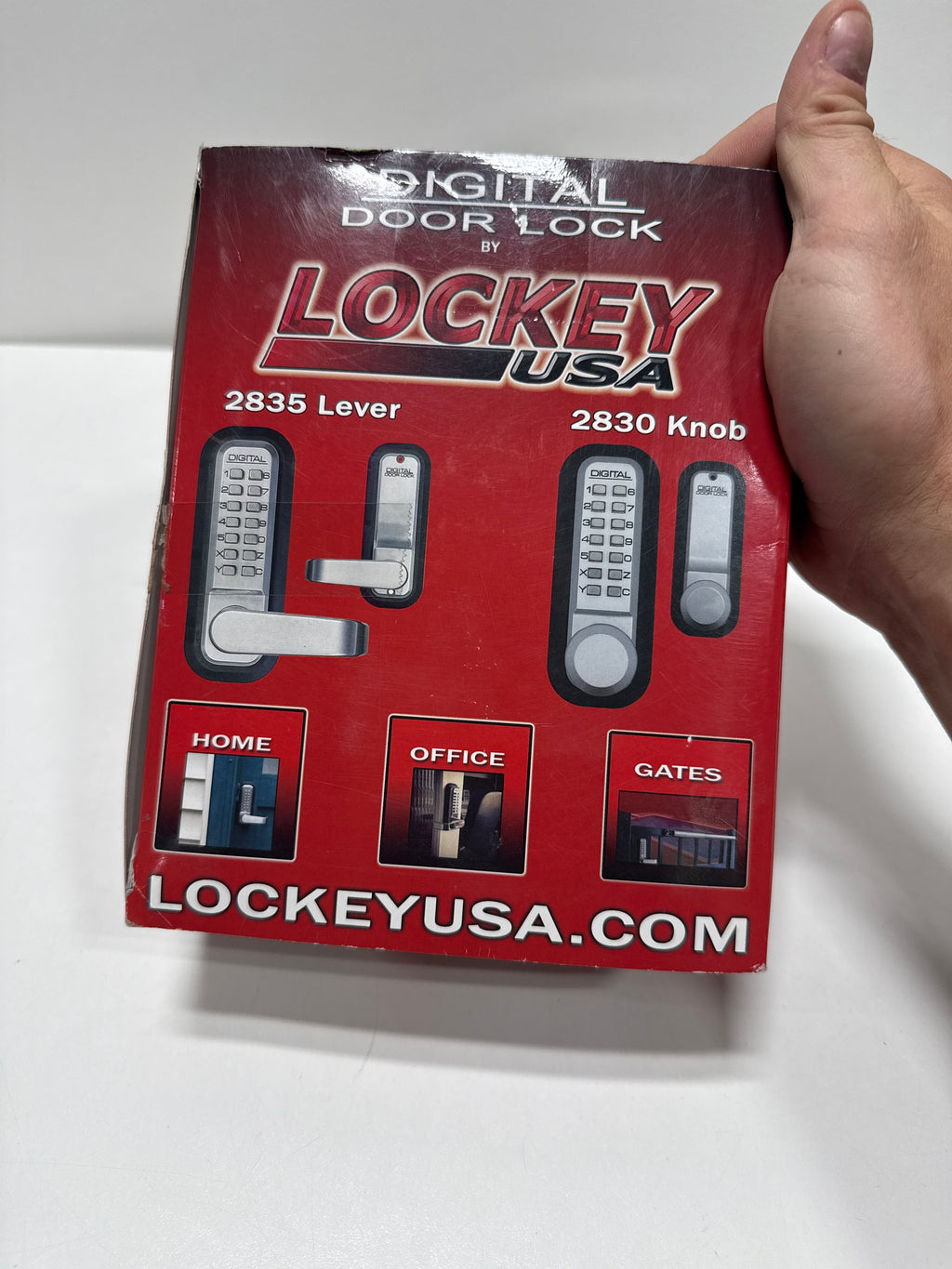 Lockey Mechanical Keyless Lever Lock with Passage Function and Jet Black Finish