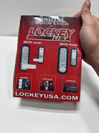 Lockey Mechanical Keyless Lever Lock with Passage Function and Jet Black Finish