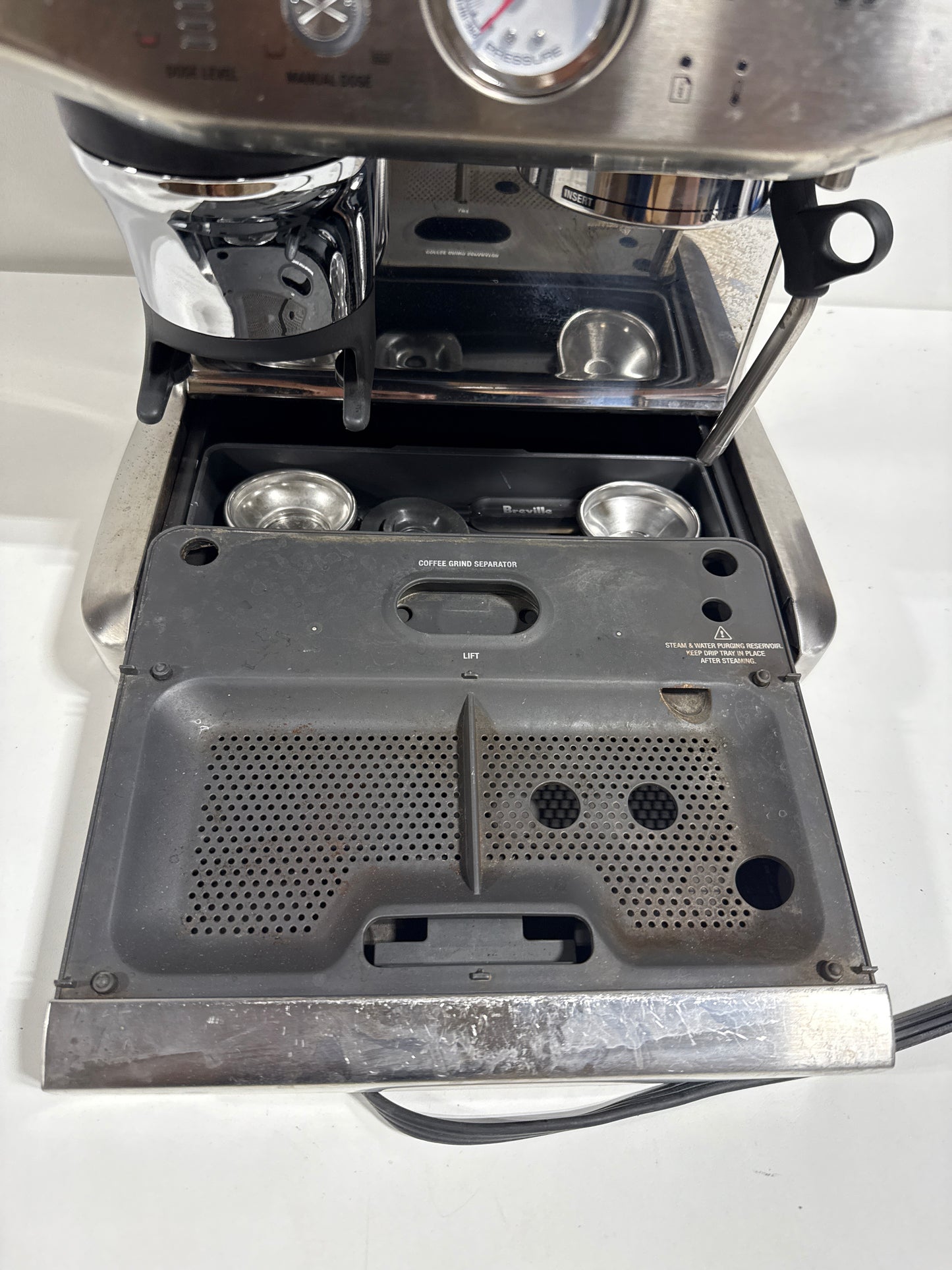 Used Breville - the Barista Express Impress Espresso Machine - Brushed Stainless Steel