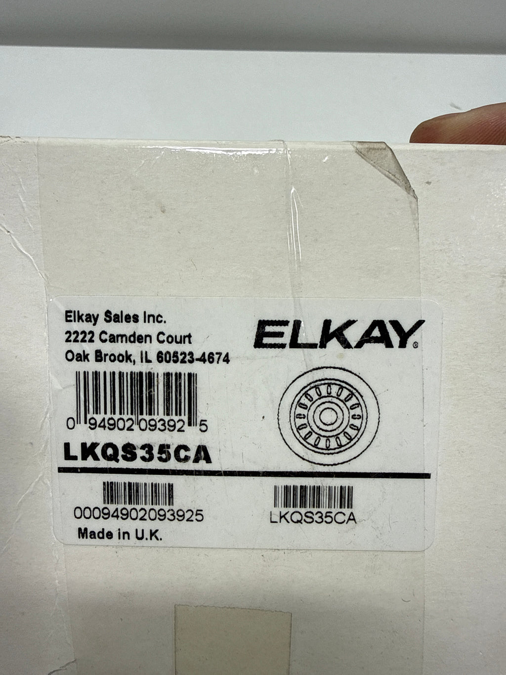 Elkay LKQS35 3-1/2" Basket Strainer Caviar Sink
