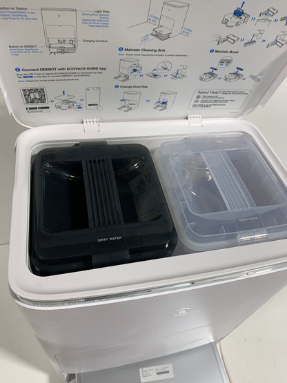 For Parts ECOVACS Robotics - DEEBOT X2 OMNI Robot Vacuum & Mop with Self Cleaning Auto Empty Station - WHITE