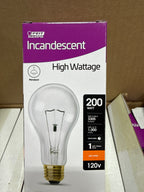 24 x 200-Watt High Lumen Clear A21 Medium E26 Soft White (2700K) Utility Incandescent Light Bulb