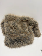Faux Fur Throw Blanket Brown - Threshold - *Bedding