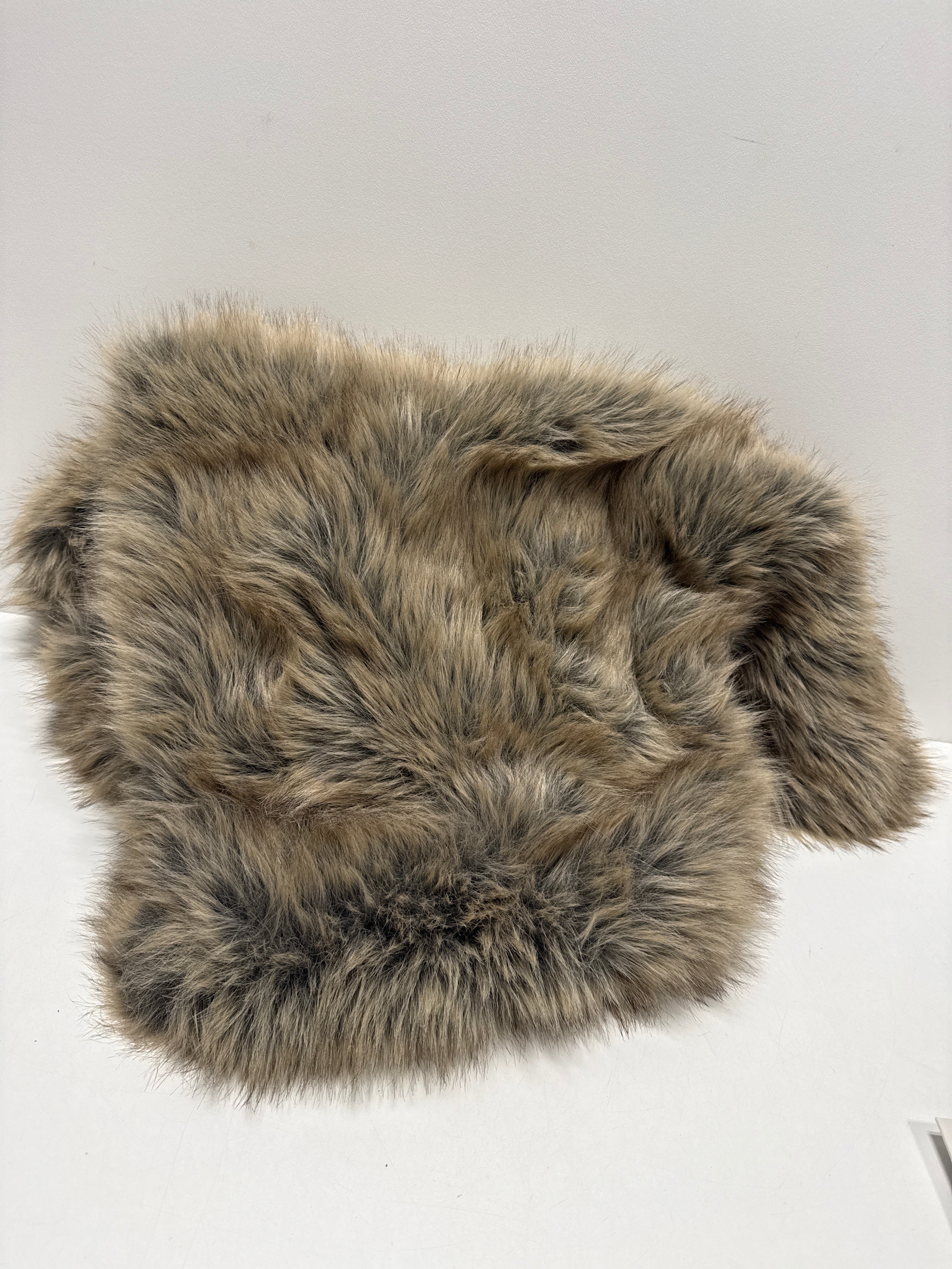 Faux Fur Throw Blanket Brown - Threshold - *Bedding