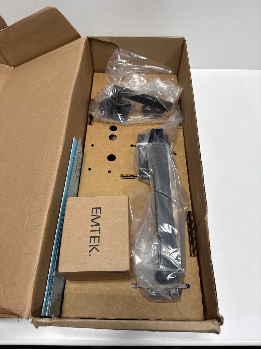 Emtek Flat Black Handleset 4820HLOUS19RH