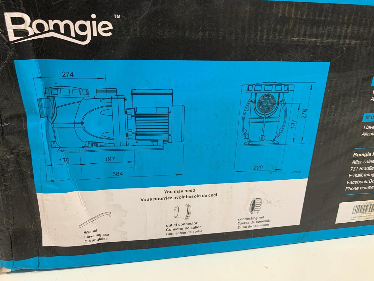 In/Above Ground Pool Pump, High Flow Powerful Self Priming Pool Pump, 2.2HP 6950 GPH 220V -1