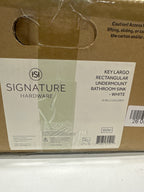 Signature Hardware 947981 Key Largo 20" Rectangular Porcelain Undermount Bathroom Sink White