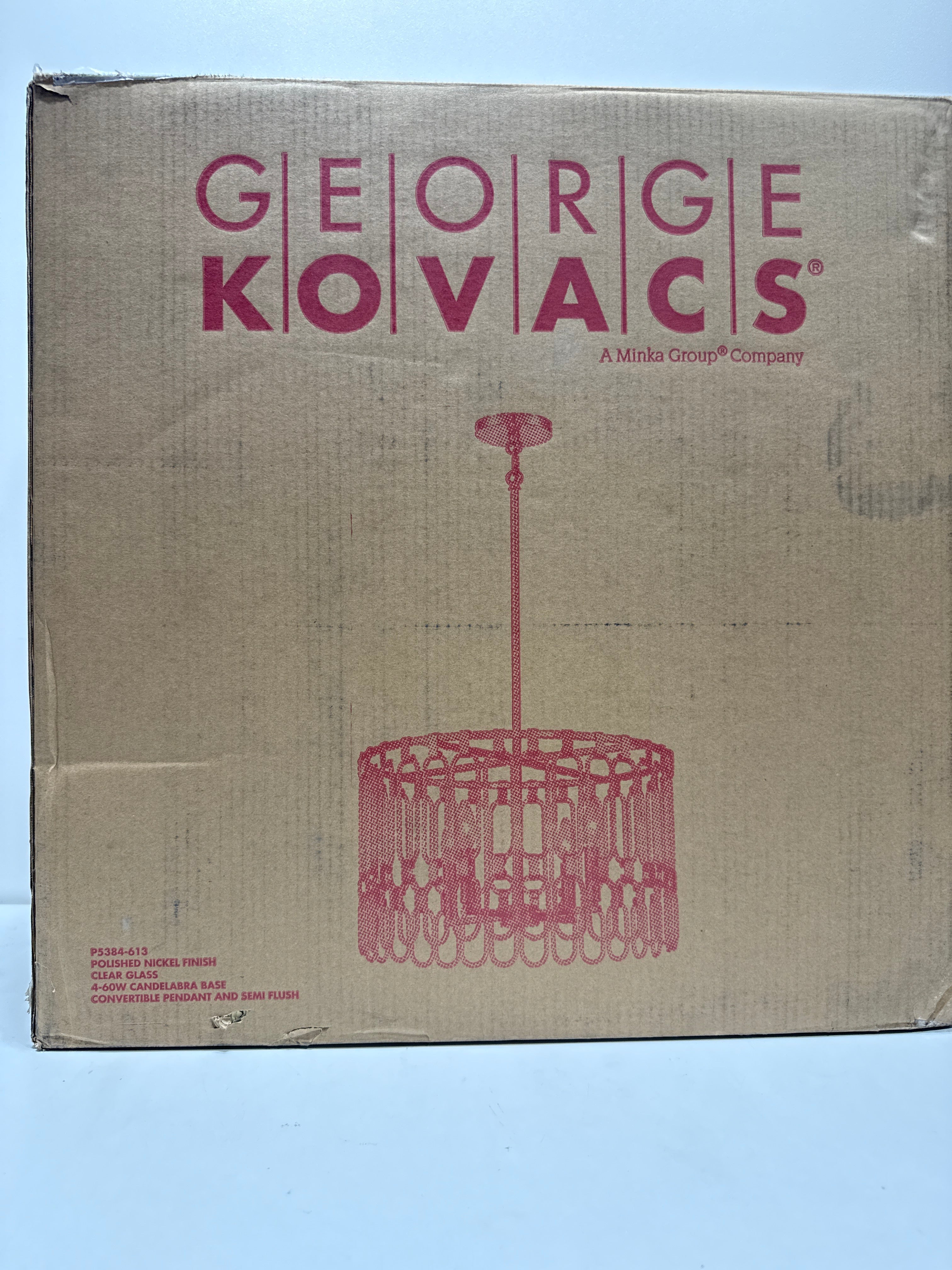 Kovacs Charming 20 Inch 4 Light Semi Flush Mount Charming - P5384-613 - Modern Contemporary