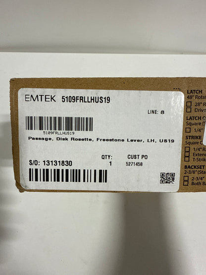 Emtek Freestone Lever Handle with Disk Rosette