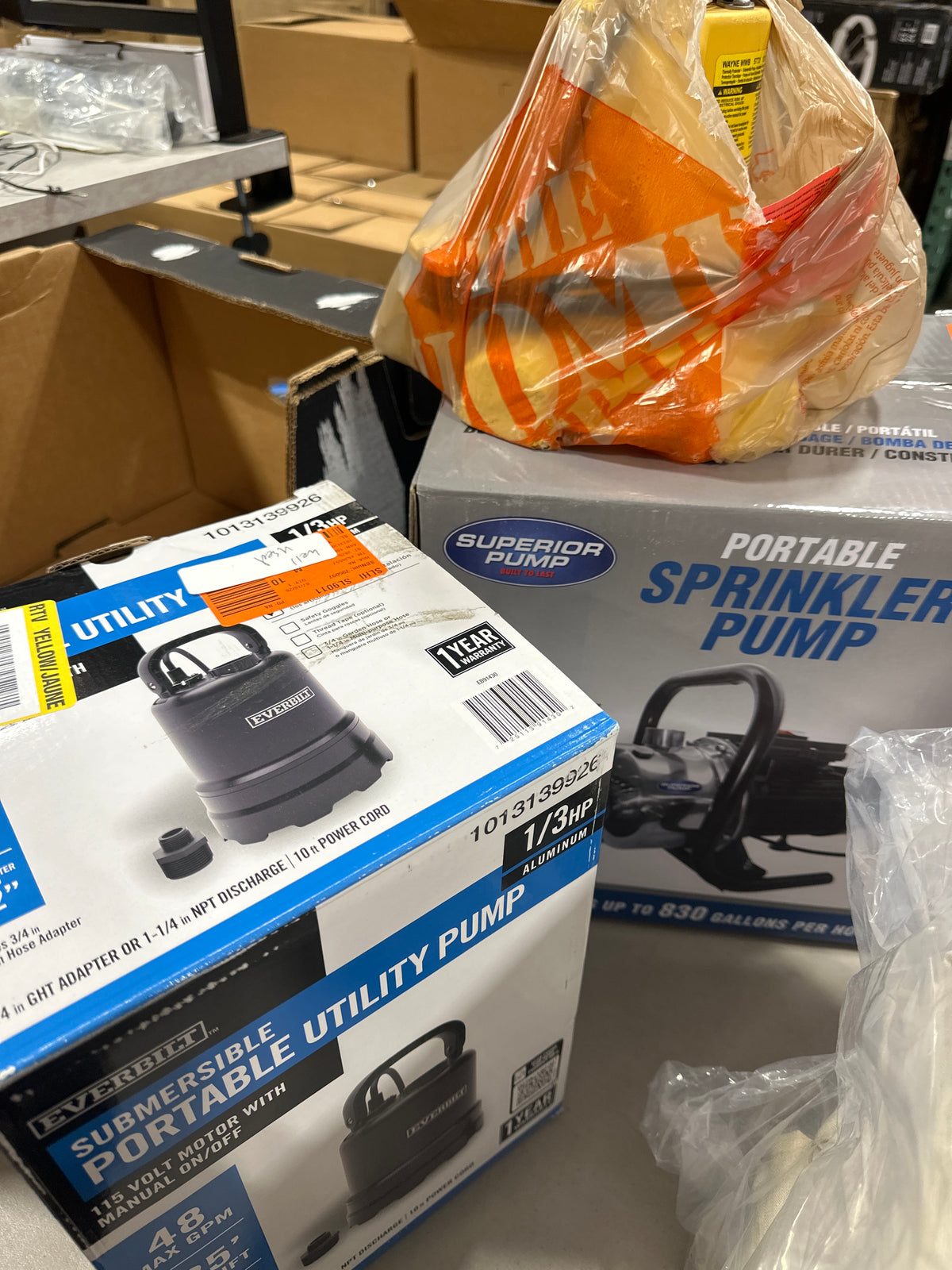 3 Used Utility Pumps - Everbilt, Superior Pump , Wayne