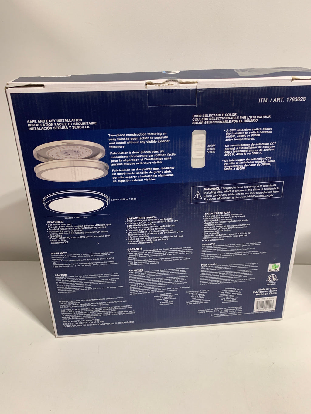 Energetic 14 Slim LED Flush Mount Light Fixture. Brushed Nickel
