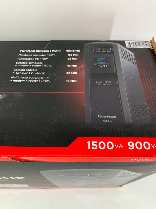 CyberPower - 1500VA Sine Wave Battery Back-Up System - Black - *Computers & Office